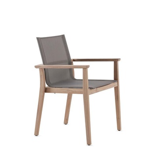 Stapelstuhl Lugano Arco Arredi Gestell Teakholz braun, Designer Povl B. Eskildsen, 85.3x58.6x58.5 cm