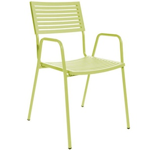 Stapelstuhl mit Armlehnen Lamello Schaffner AG hellgrün, Designer Schaffner, 87x54x60 cm
