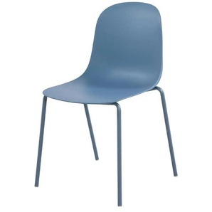 Stapelstuhl stapelbar - blau - Materialmix - 51 cm - 85 cm | Möbel Kraft