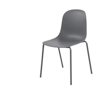 Stapelstuhl stapelbar - grau - Materialmix - 51 cm - 85 cm | Möbel Kraft