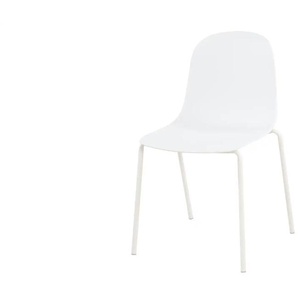 Stapelstuhl stapelbar - weiß - Materialmix - 51 cm - 85 cm | Möbel Kraft