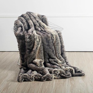 Wohndecke STAR HOME TEXTIL Schakal Wohndecken Gr. B/L: 150 cm x 200 cm, grau (meliert) Kunstfaserdecken besonders weich, Kuscheldecke
