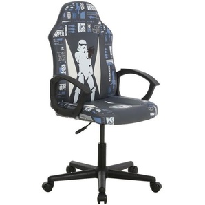 Star Wars Gamingstuhl Star Wars, Grau, Schwarz, Weiß, Hellblau, Kunststoff, Textil, Graphik, Drehkreuz, 60x98.5-108x63.6 cm, Typenauswahl, inklusive Armlehnen, Kinder- & Jugendzimmer, Jugendmöbel, Gamingstühle