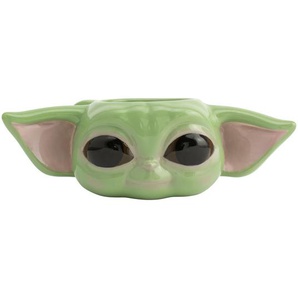 Star Wars Kaffeebecher Mandalorian, Pastellgrün, Keramik, Weltall, 350 ml, 11.8x7.1x21.2 cm, hitzebeständig, handbemalt, robust, Kaffee & Tee, Tassen,