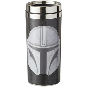 Star Wars Thermobecher Mandalorian, Schwarz, Weiß, Metall, 18.3x8x18.3 cm, Kaffee & Tee, Tassen, Thermobecher