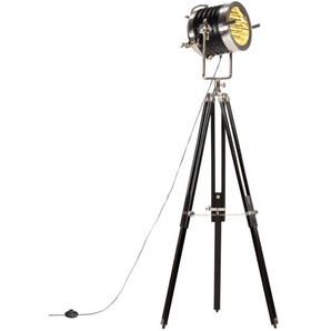 Stativlampe Schwarz Mango Massivholz 171 cm