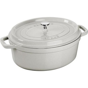 Staub Bräter LA Cocotte White Truffel, Weiß, Metall, 4,2 L, oval, 22.5x29 cm, backofengeeignet,backofengeeignet, Kochen, Töpfe, Bräter