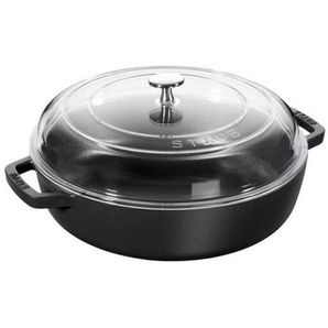 Staub Bräter Staub Braisers, Schwarz, Metall, 3,7 L, rund, backofengeeignet,backofengeeignet, Kochen, Töpfe, Bräter