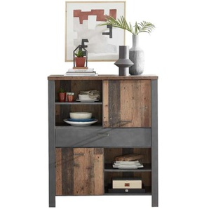 Stauraumelement Cardiff, Used Style Dark, Matera-Nachbildung