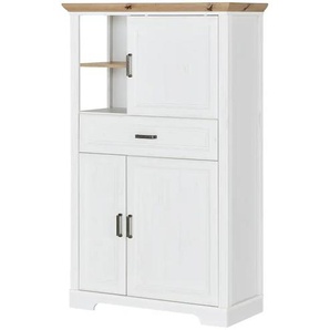 Stauraumelement - weiß - Materialmix - 93 cm - 150 cm - cm 42,0 | Möbel Kraft