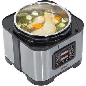 STEBA Dampfdruck-Kocher DD 1 Dampfgarer 9 Automatikprogramme, 5 Liter Schüssel schwarz (edelstahlfarben, schwarz) Dampfgarer