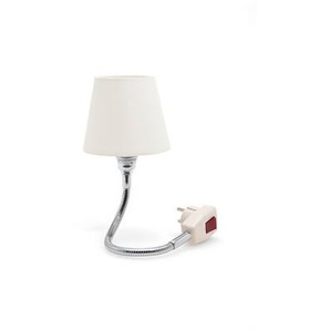 Steckerleuchte Stiletto verchromt silber, Designer Stiletto, Schirm 10 cm