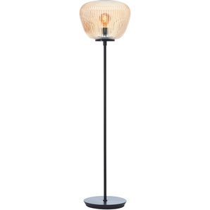 Stehlampe BRILLIANT Kaizen Lampen Gr. Ø 35,00 cm Höhe: 140,00 cm, schwarz (amber, bernstein, matt) Standleuchten