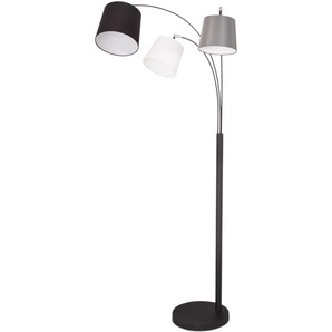 Stehlampe BY RYDENS Foggy Lampen Gr. Ø 32,00 cm, braun (sand schwarz) Bogenlampe Bogenlampen Stehleuchte mit 3 Stoffschirmen