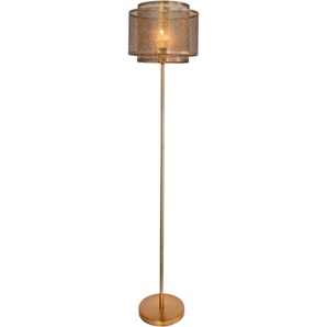 Stehlampe BY RYDENS Hermine Lampen Gr. 1 flammig, goldfarben (messingfarben matt) Standleuchte Stehlampe Standleuchten