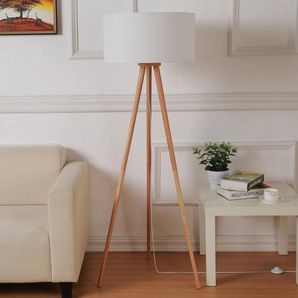 Stehlampe Charlia Lindby, weiß / opal, für Wohn- / Esszimmer, Textil / Stoff / Seide, Skandinavisch, Stehlampe 9620799
