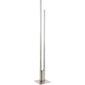 Stehlampe EGLO FRAIOLI-Z Lampen Gr. Höhe: 175,50 cm, grau (nickelfarben) Standleuchten Stehleuchte in nickel aus Alu - 2X17W warmweiß kaltweiß