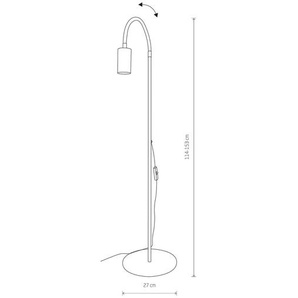 Stehlampe Eye Flex Nowodvorski Lighting, schwarz, für Wohn- / Esszimmer, Metall, Stehlampe 8935