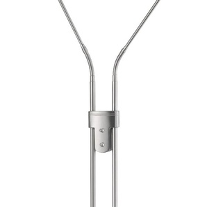 Stehlampe FHL EASY Luna Lampen Gr. 2 flammig, Höhe: 150,00 cm, grau (nickelfarben) LED Bogenlampe Bogenlampen