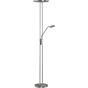 Stehlampe FISCHER & HONSEL Driva Lampen Gr. 1 flammig, Höhe: 182,00 cm, grau (nickelfarben) Deckenfluter