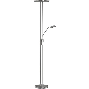 Stehlampe FISCHER & HONSEL Driva Lampen Gr. Höhe: 182,00 cm, grau (nickelfarben) Deckenfluter langlebige LED, dimmbar