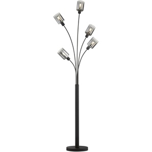 Stehlampe FISCHER & HONSEL Iska Lampen Gr. 5 flammig, Ø 53,50 cm Höhe: 171,50 cm, braun (sand schwarz) Standleuchten