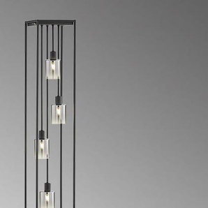 Stehlampe FISCHER & HONSEL Iska Lampen Gr. 4 flammig, Höhe: 142,50 cm, braun (sand schwarz) Standleuchten