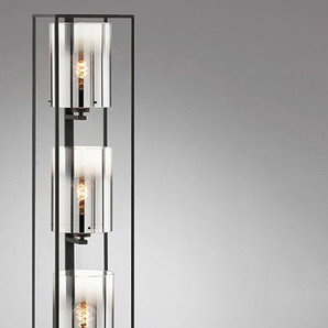 Stehlampe FISCHER & HONSEL Samu Lampen Gr. 3 flammig, Höhe: 130,00 cm, braun (sand schwarz) Standleuchten