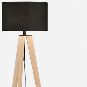 Stehlampe FISCHER & HONSEL Shine-Wood Lampen Gr. 3 flammig, Höhe: 164,00 cm, 2 St., beige (sandschwarz) Standleuchten hochwertige Verarbeitung