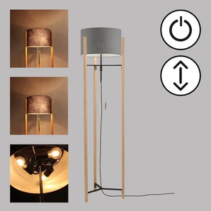 Stehlampe FISCHER & HONSEL SHINE-WOOD Lampen Gr. 3 flammig, Ø 45 cm Höhe: 160 cm, 1 St., beige (sandschwarz) Standleuchten