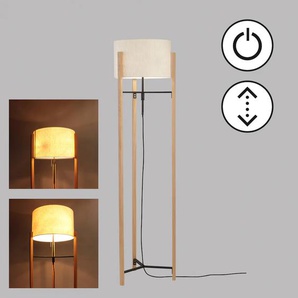 Stehlampe FISCHER & HONSEL SHINE-WOOD Lampen Gr. 3 flammig, Ø 45 cm Höhe: 160 cm, 1 St., beige (sandschwarz) Standleuchten