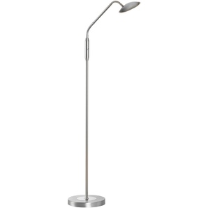 Stehlampe FISCHER & HONSEL Tallri Lampen Gr. 1 flammig, Höhe: 135,00 cm, grau (nickelfarben) Bogenlampe Bogenlampen