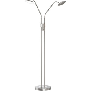 Stehlampe FISCHER & HONSEL Tallri Lampen Gr. 2 flammig, Höhe: 135,00 cm, grau (nickelfarben) LED Bogenlampe Bogenlampen