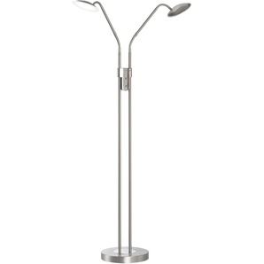 Stehlampe FISCHER & HONSEL Tallri Lampen Gr. Höhe: 135,00 cm, grau (nickelfarben) LED Bogenlampe Bogenlampen langlebige LED, dimmbar