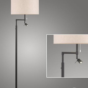 Stehlampe FISCHER & HONSEL Teramo Lampen Gr. 3 flammig, braun (sand schwarz) Standleuchten