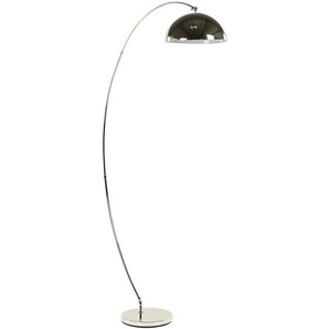 Stehlampe Gold Metall 188 cm runder Schirm geschwungen Bogenform langes Kabel mit Schalter Bogenlampe Industrie Look Wohnzimmer Schlafzimmer
