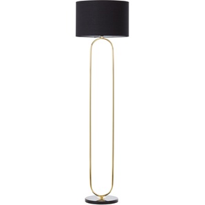 Stehlampe GUIDO MARIA KRETSCHMER HOME&LIVING Zeria Lampen Gr. Höhe: 150 cm, schwarz Standleuchte Stehlampe Standleuchten Stehleuchte mit Fuß aus Marmor, Stoff-Schirm