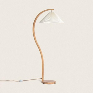 Stehlampe Holz Luanda Weiß