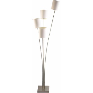 Stehlampe HOME AFFAIRE Rivera Lampen Gr. 4 flammig, Höhe: 160 cm, weiß (nickelfarben, weiß) Standleuchte Standleuchten Lampen
