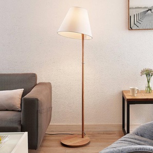 Stehlampe Jinda Lucande, weiß / opal, für Wohn- / Esszimmer, Textil / Stoff / Seide, Skandinavisch, Stehlampe 9627081