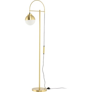 Stehlampe KAYOOM Lavina Lampen Gr. Ø 44 cm Höhe: 160,00 cm, weiß Bogenlampe Bogenlampen schlicht, modern, kugelförmig