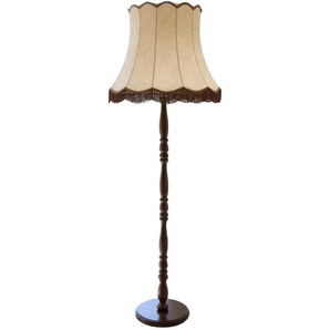 Stehlampe Lampen Gr. 2 flg., Ø 55 cm Höhe: 172 cm, braun (holzfarben, nussbaumfarben, messingfarben) Standleuchte Standleuchten Lampen