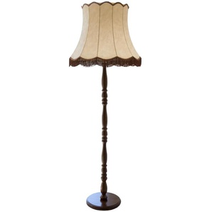 Stehlampe Lampen Gr. Ø 55 cm Höhe: 172 cm, braun (holzfarben, nussbaumfarben, messingfarben) Stehlampe Standleuchten
