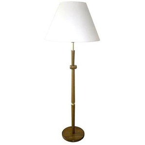 Stehlampe Lampen Gr. 1 flammig, Ø 55 cm Höhe: 155 cm, braun (messingfarben, nussbaumfarben) Stehlampe Standleuchten Made in Germany