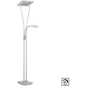 Stehlampe LEUCHTEN DIREKT HELIA Lampen Gr. 3 flammig, Höhe: 197,5 cm, silberfarben (edelstahlfarben) Standleuchte Stehlampe Standleuchten LED, dimmbar über Drehdimmer, Schalter, Drehschalter