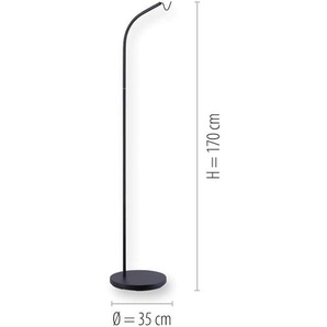 Stehlampe LEUCHTEN DIREKT HOLLY Lampen Gr. Ø 35 cm, schwarz Standleuchte Stehlampe Standleuchten