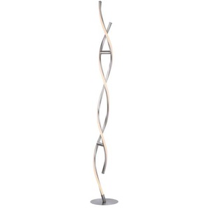 Stehlampe LEUCHTEN DIREKT Ls-SWING Lampen Gr. 2 flammig, Ø 2 cm Höhe: 140 cm, silberfarben (edelstahlfarben) Standleuchte Stehlampe Standleuchten RGB+tunable white, Infrarot inkl., Fernbedienung, Smarthome fähig