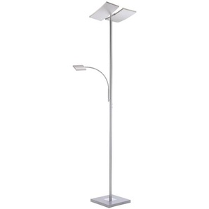 Stehlampe LEUCHTEN DIREKT RUBEN Lampen Gr. 2 flammig, Höhe: 196 cm, silberfarben (edelstahlfarben) Standleuchte Stehlampe Standleuchten LED, dimmbar über Touchdimmer, Schalter, Touchschalter