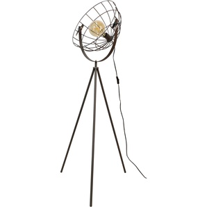 Stehlampe LUCE DESIGN GRID-PT Lampen Gr. Ø 43 cm Höhe: 146 cm, grau (anthrazit) Stehlampe Standleuchten