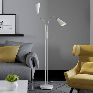 Stehlampe Medira Lucande, weiß / opal, für Wohn- / Esszimmer, Metall, Modern, Stehlampe 9626221